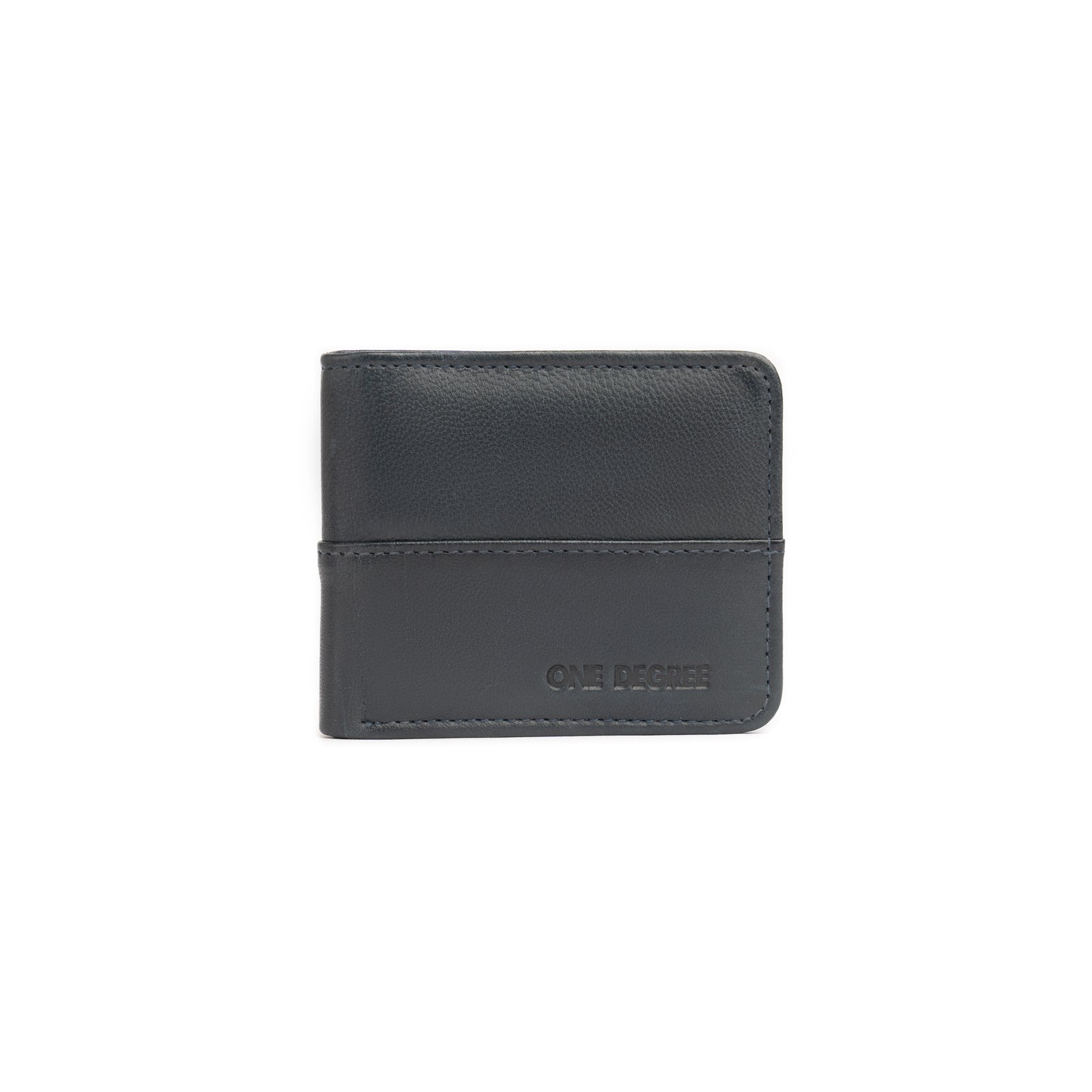 Navy Men Single color Leather Wallet-1