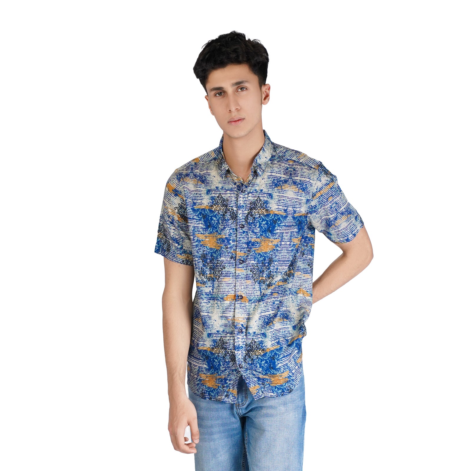 Multi Color Printed Resort Shirt-OSSM3230017