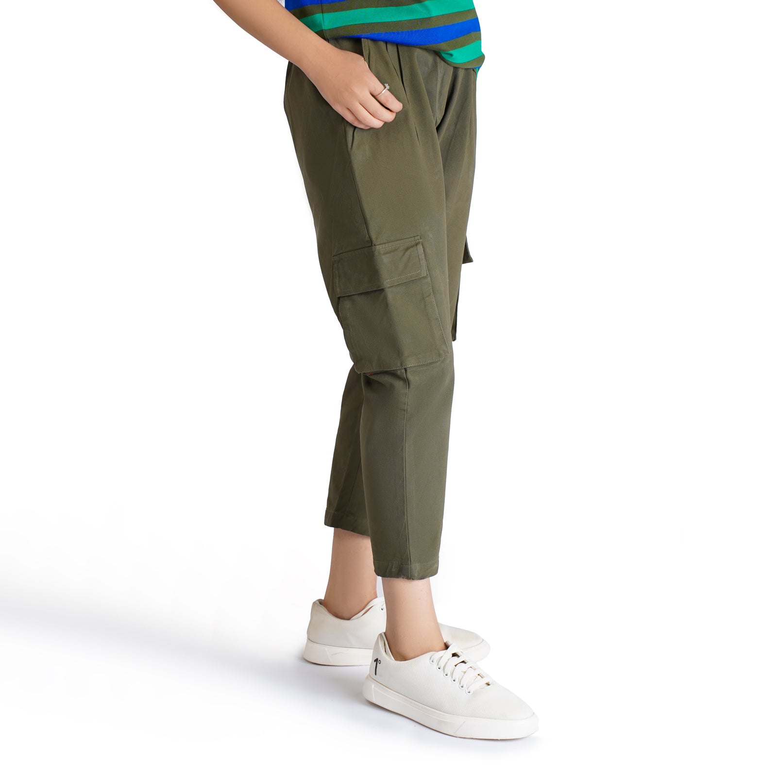 Olive Slouchy Pants - OSSW7230006