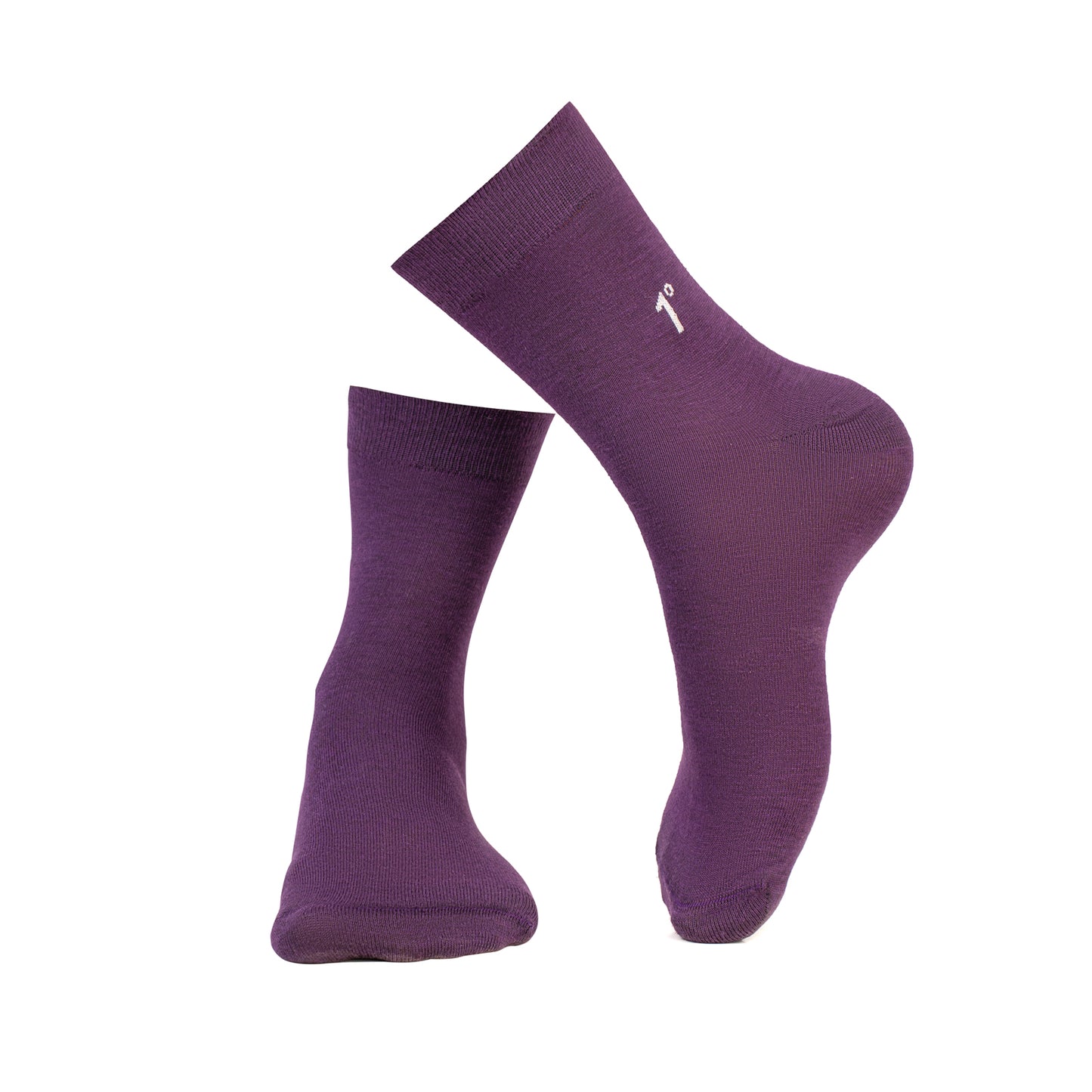 LUXURY PURPLE COTTON CREW SOCKS