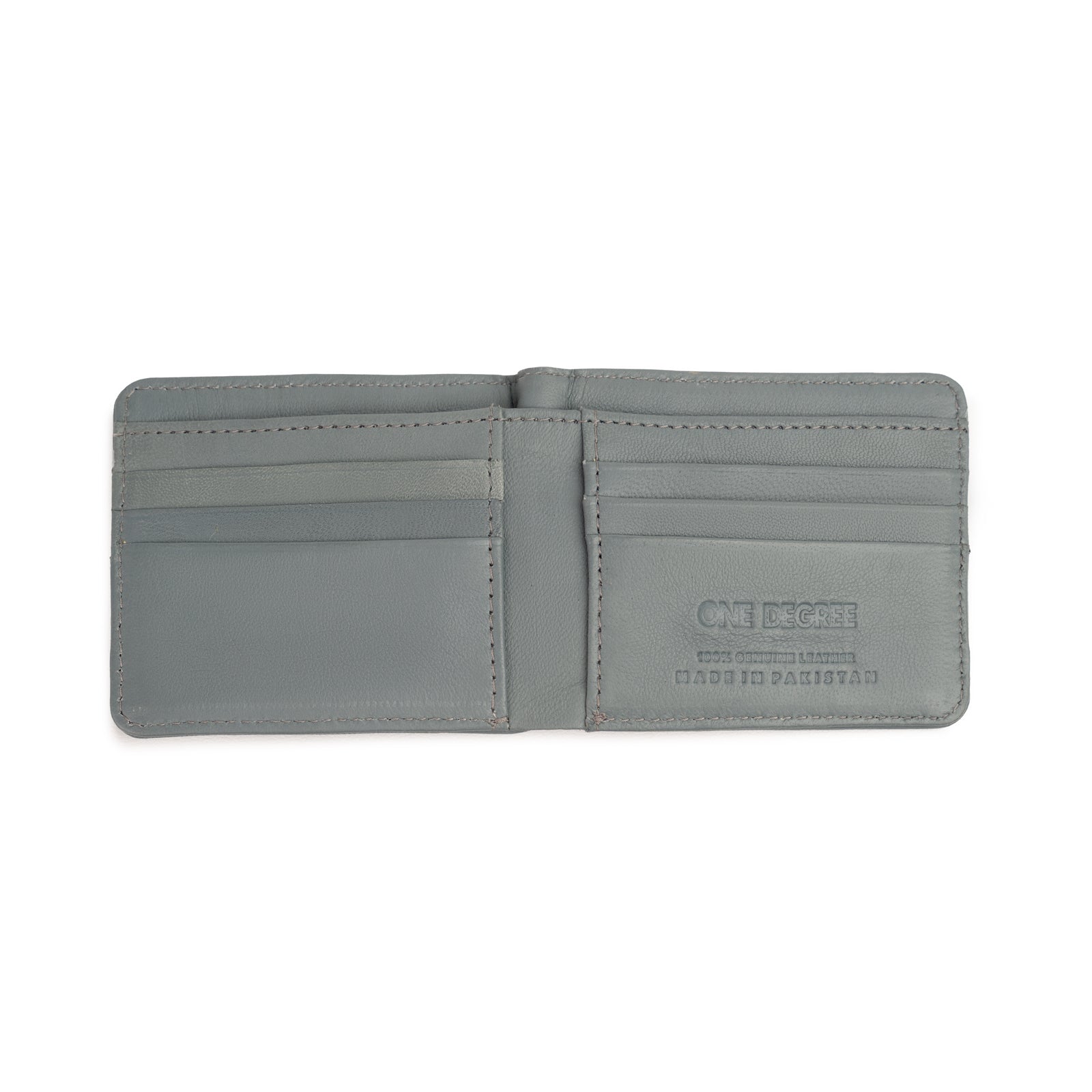 Grey Men Single color Leather Wallet-1