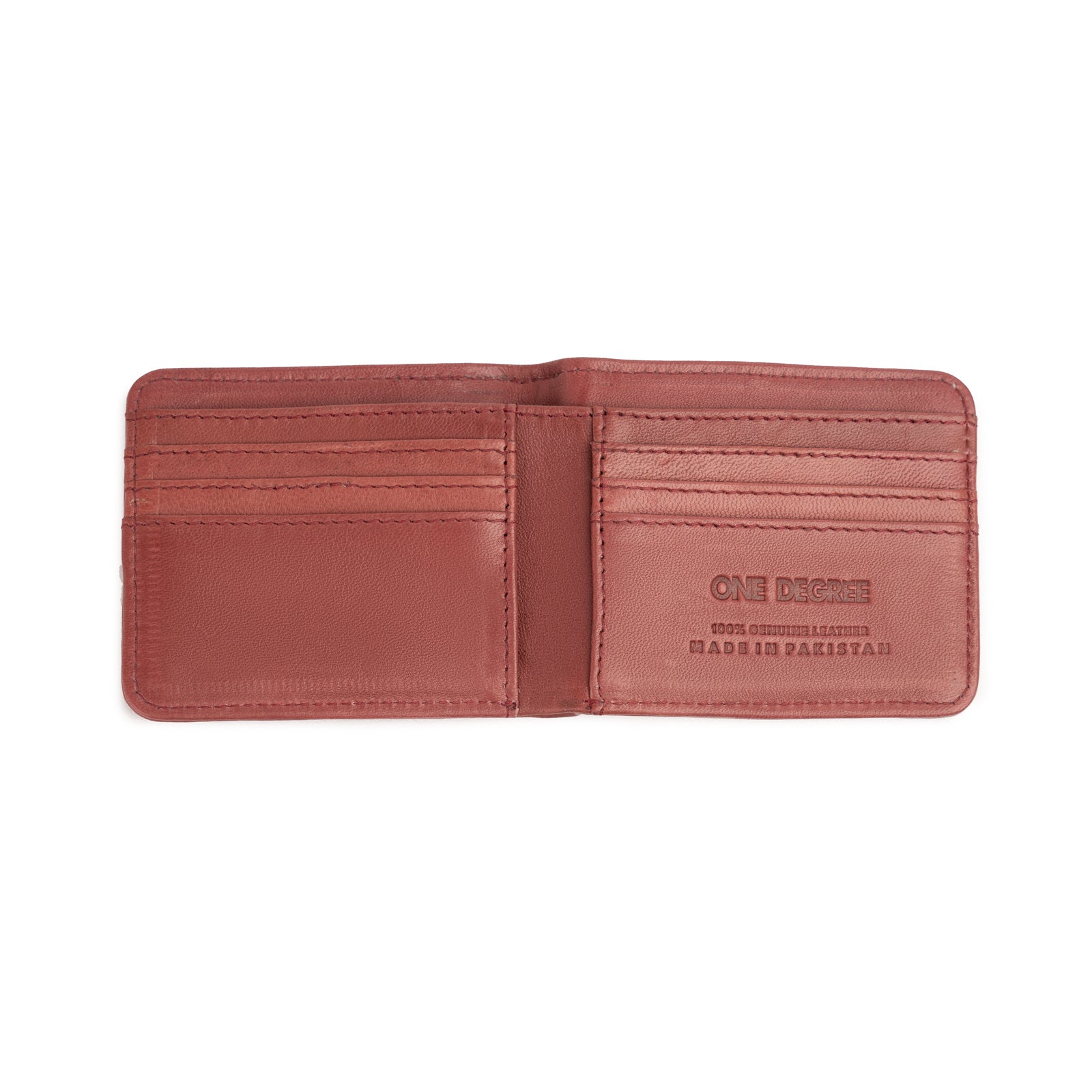 Maroon Men Single color Leather Wallet-1