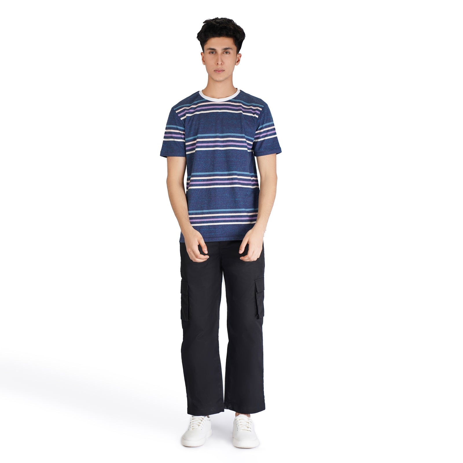 Multi Color Striped T-Shirt - OSSM1230030