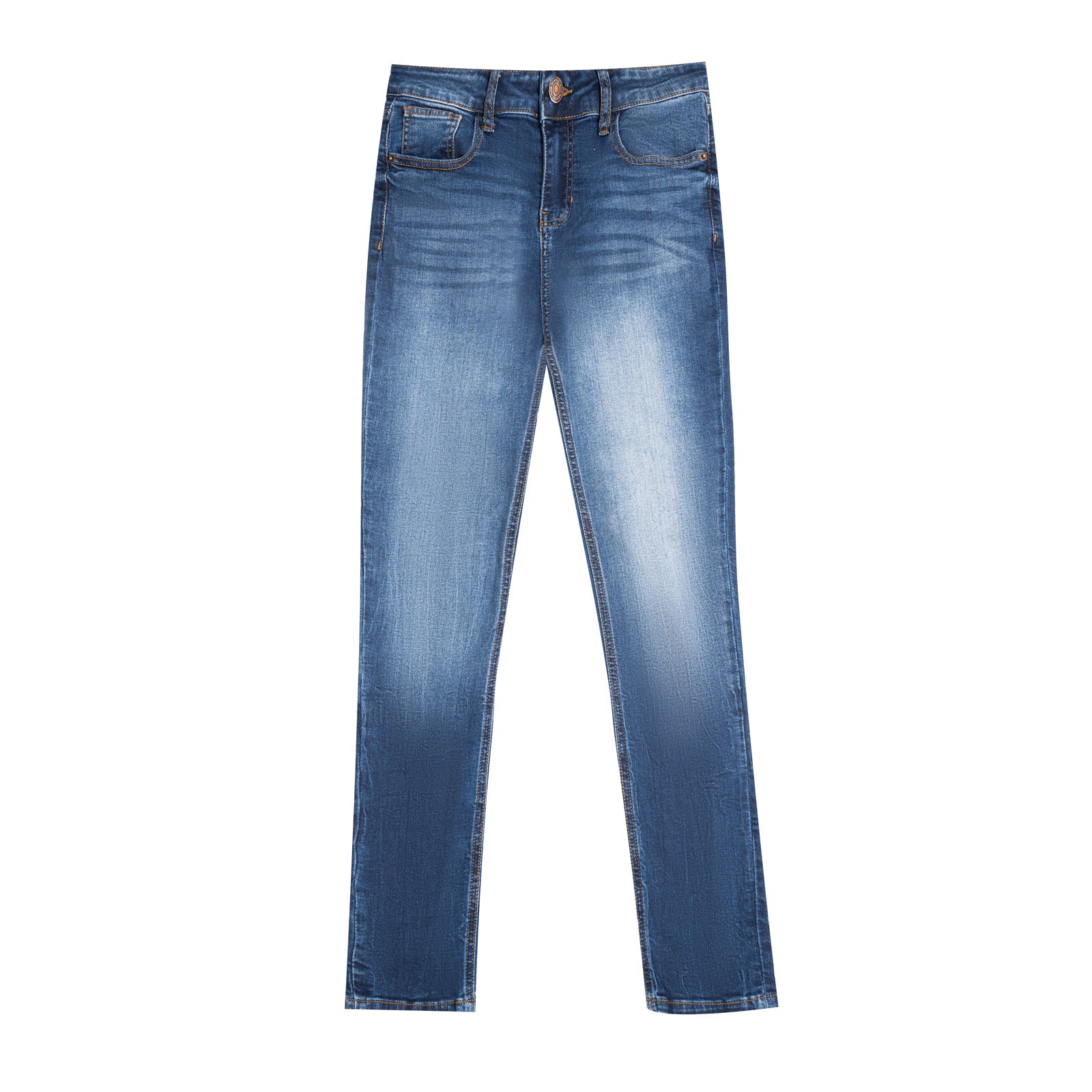 High Rise Skinny Mid Indigo Fit Jeans