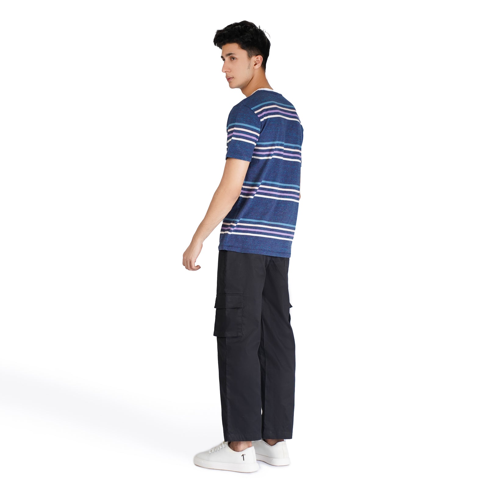 Multi Color Striped T-Shirt - OSSM1230030