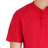 Regular Fit Cherry Henley Shirt