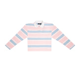 Pink Striped Full Sleeve Polo - OSSW1230029
