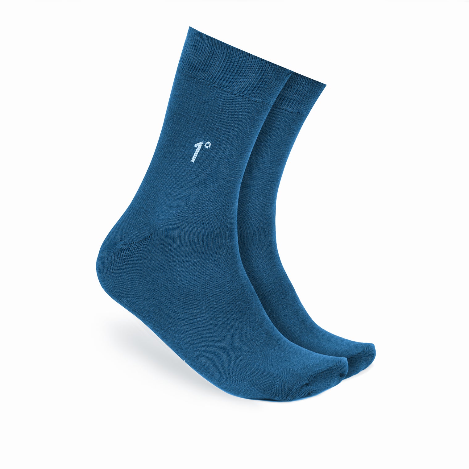 LUXURY BLUE COTTON CREW SOCKS