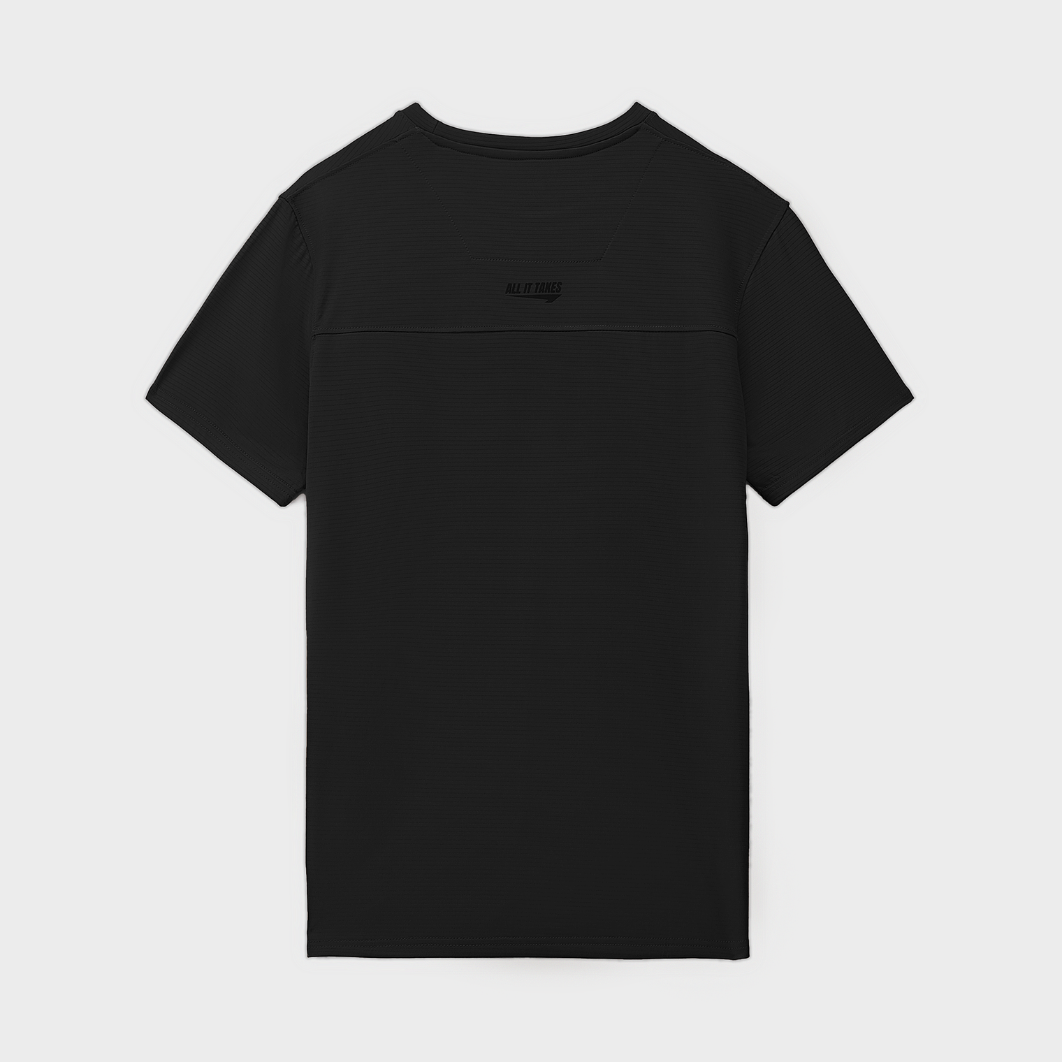 Black Jacquard Nylon Back Moon Tee