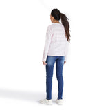 Pink Striped Full Sleeve T-Shirt - OSSW1230009