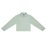 Green Long Sleeve Striped Polo - OSSW1230028