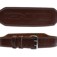 Brown Leather Weightlifting Belt