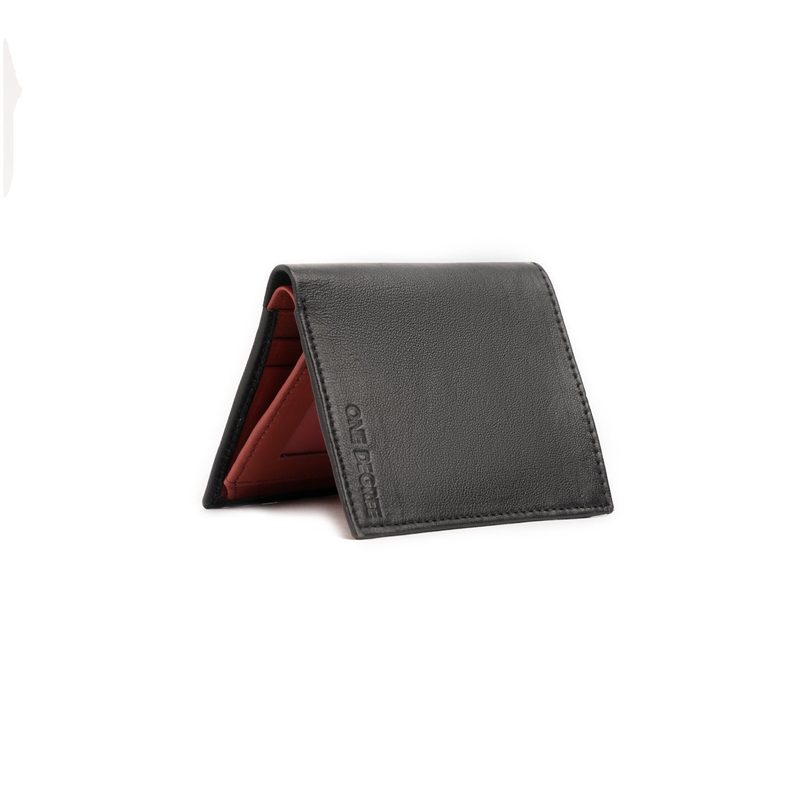 Black and Red Men's contrast Leather Wallet-1