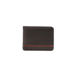 Brown and Red Men Line Leather Wallet-1
