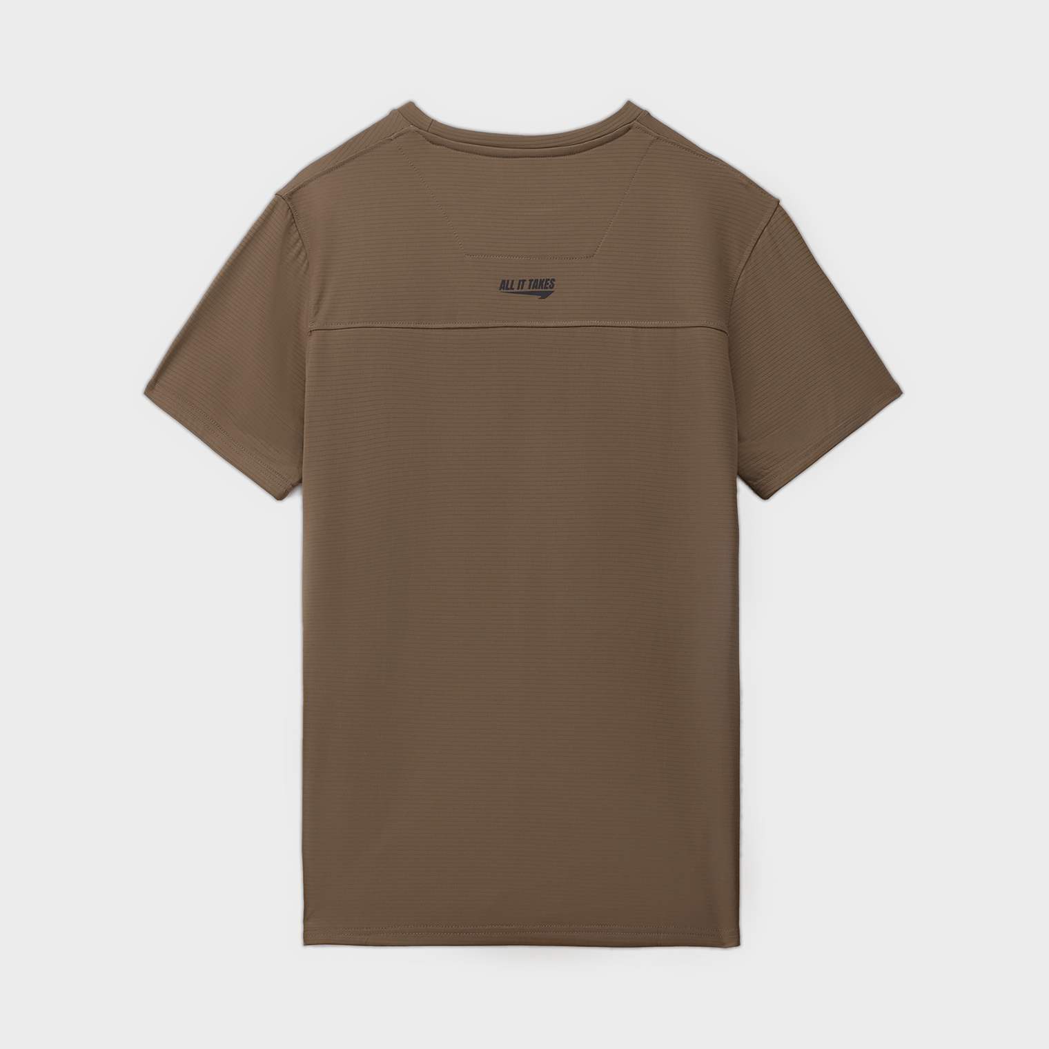 Brown Jacquard Nylon Back Moon Tee