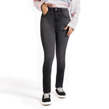 High Rise Faded Black Skinny Fit Jeans