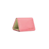 Pink and Green Tri Fold Women's Leather Wallet-1