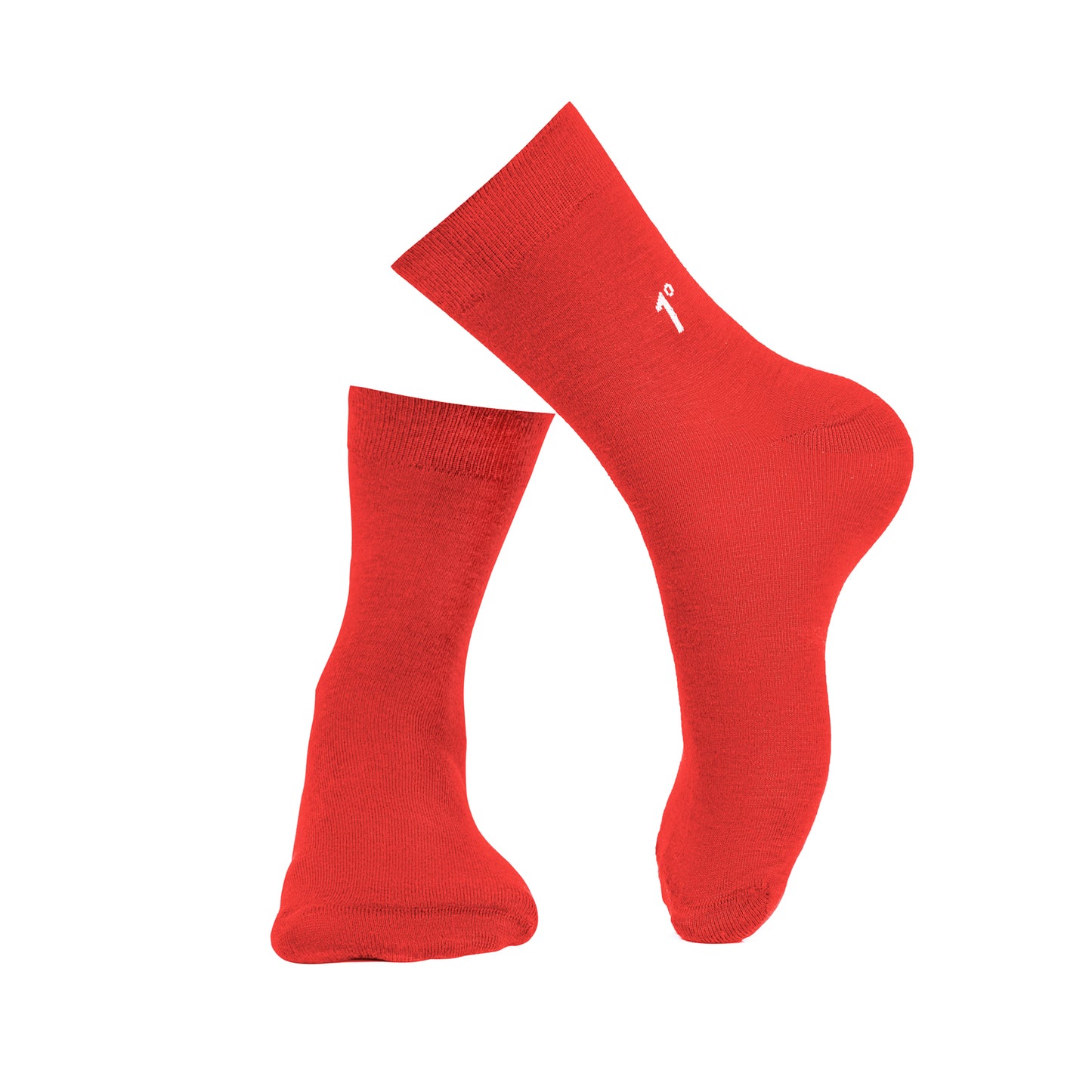 LUXURY RED COTTON CREW SOCKS