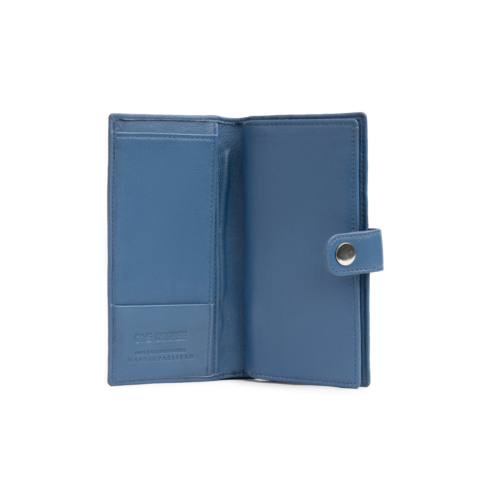 Blue Women's Leather Long Wallet-1
