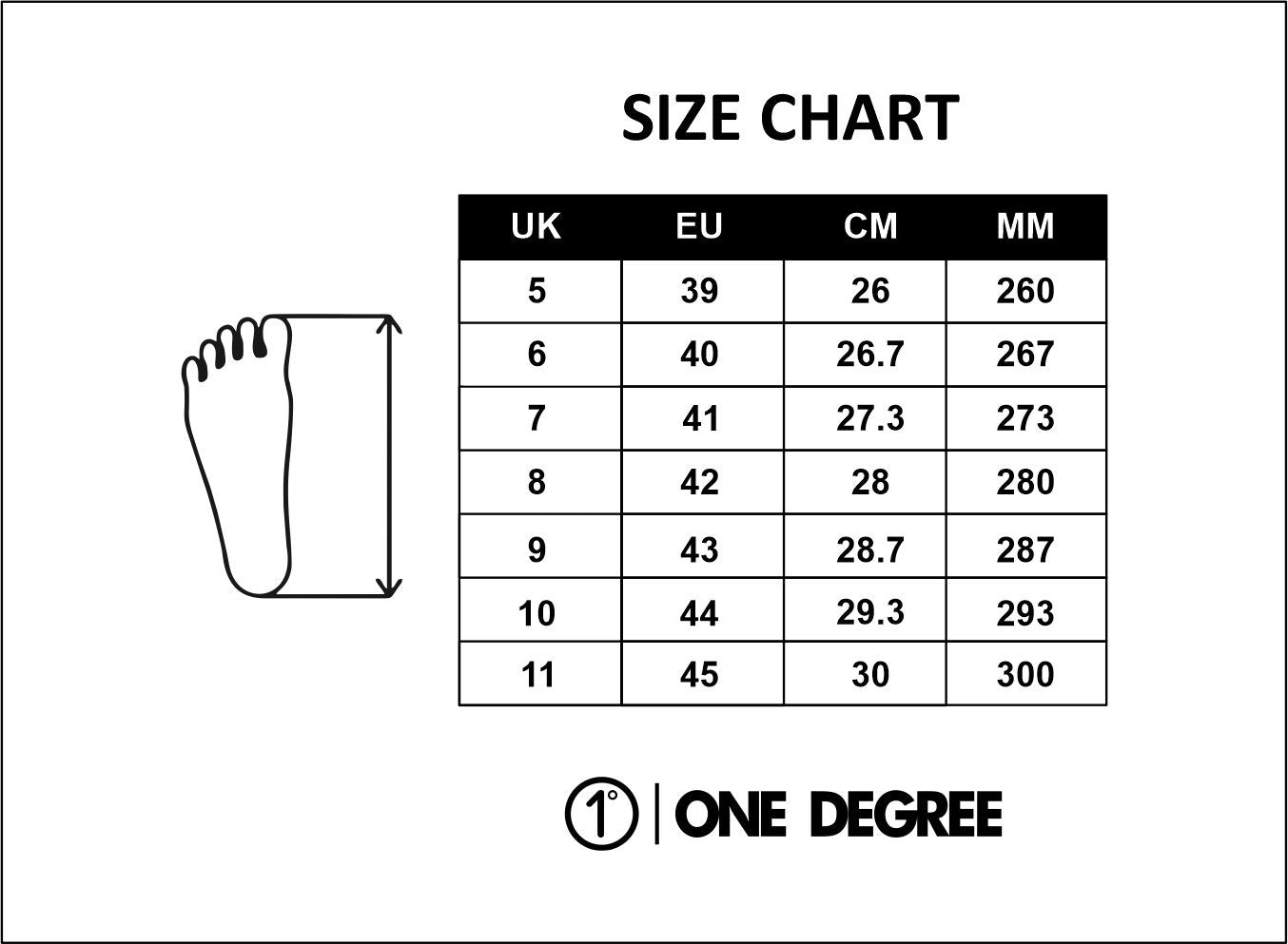 Men Size Chart