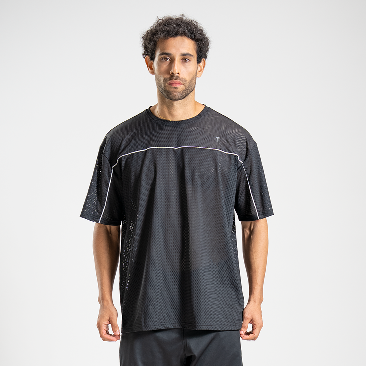 Black Ultra light performance Mesh tee