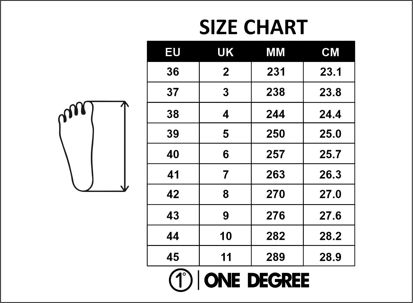 Men Size Chart