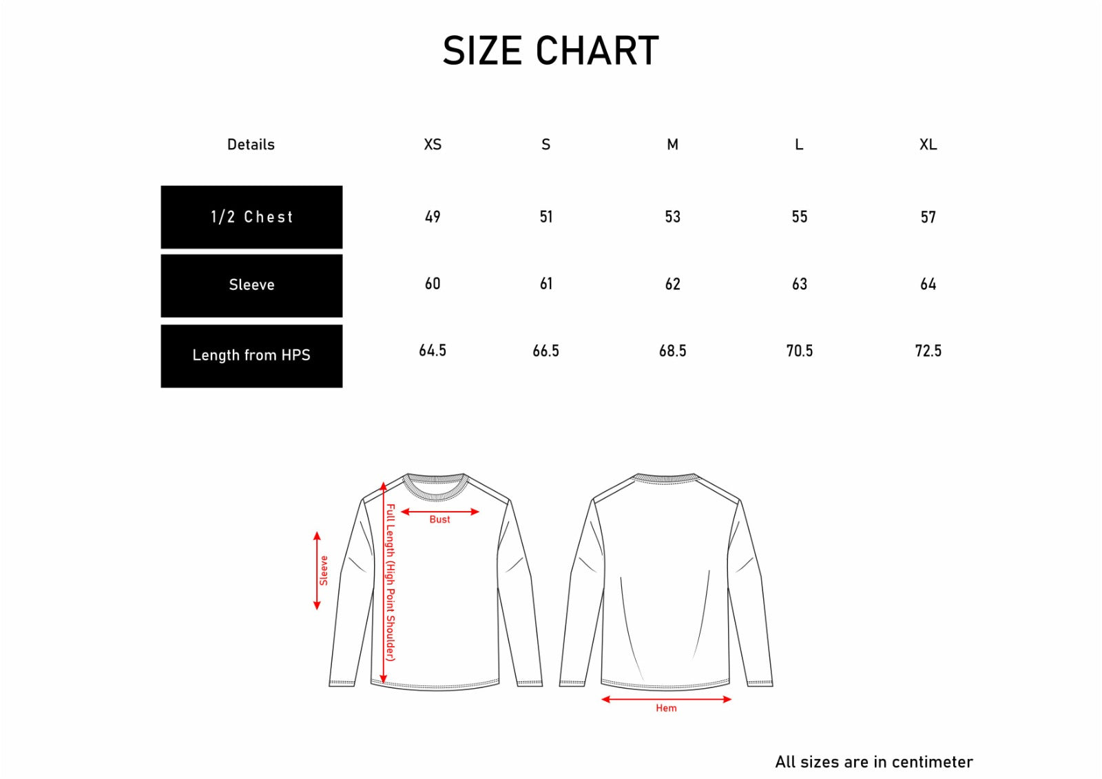 Men Size Chart
