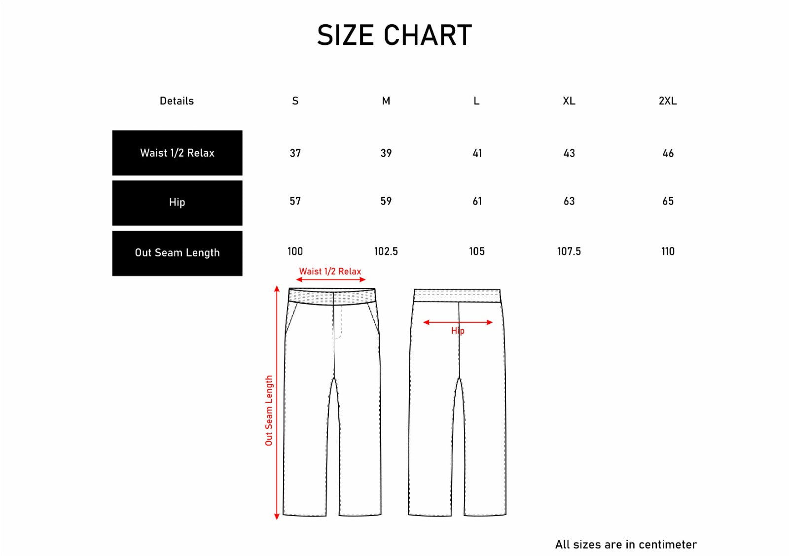 Men Size Chart