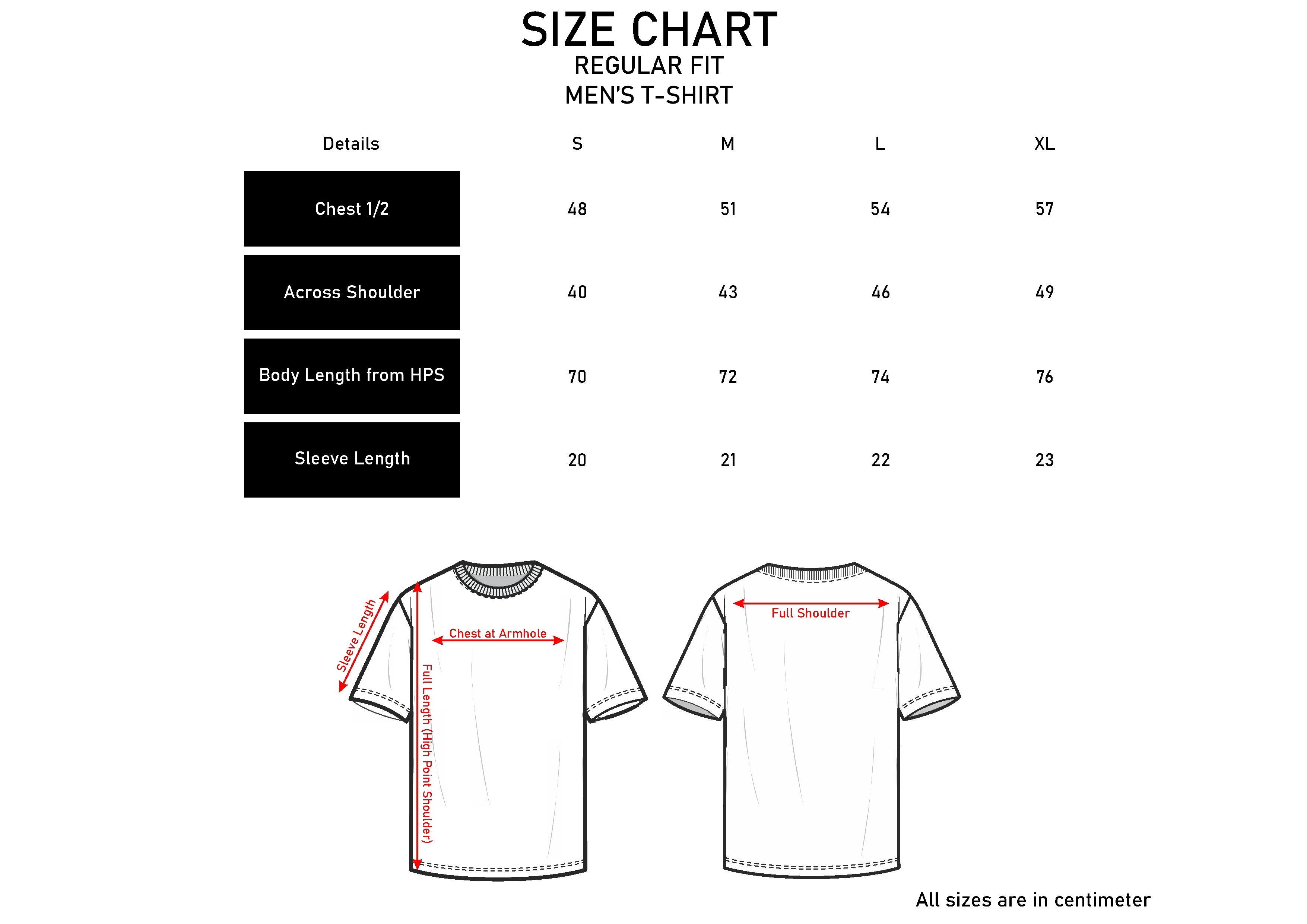 Men Size Chart