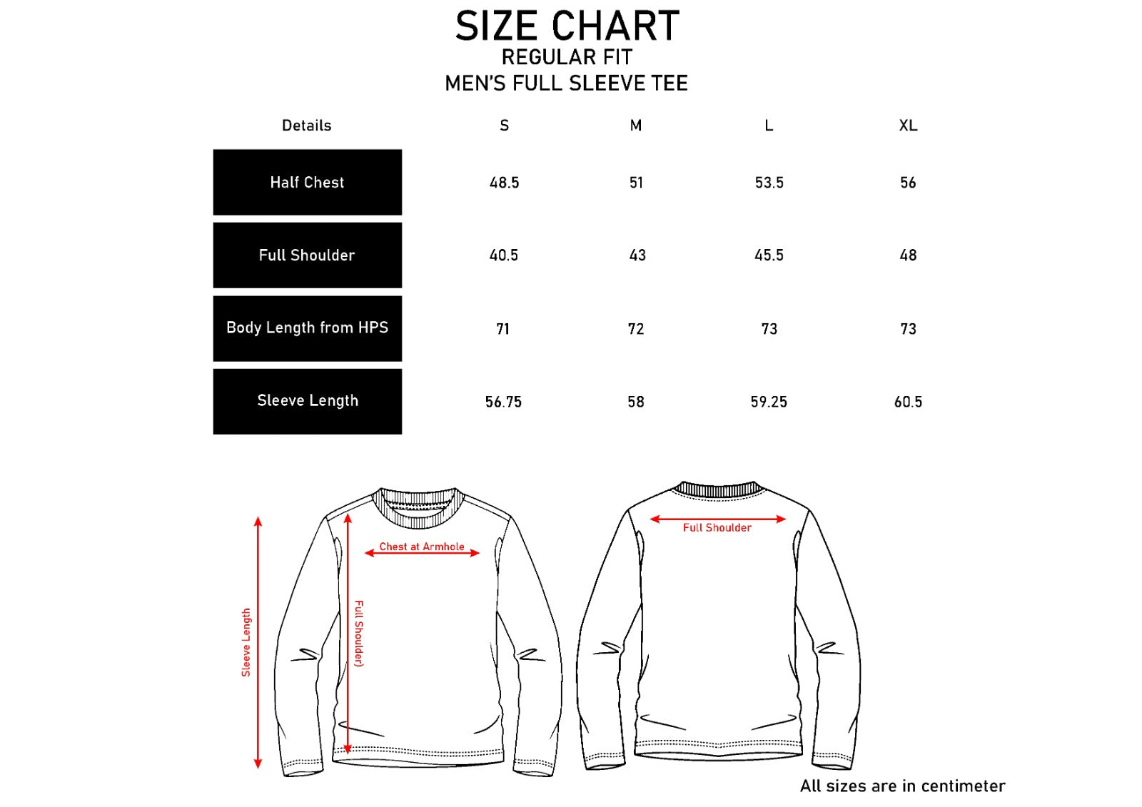 Men Size Chart