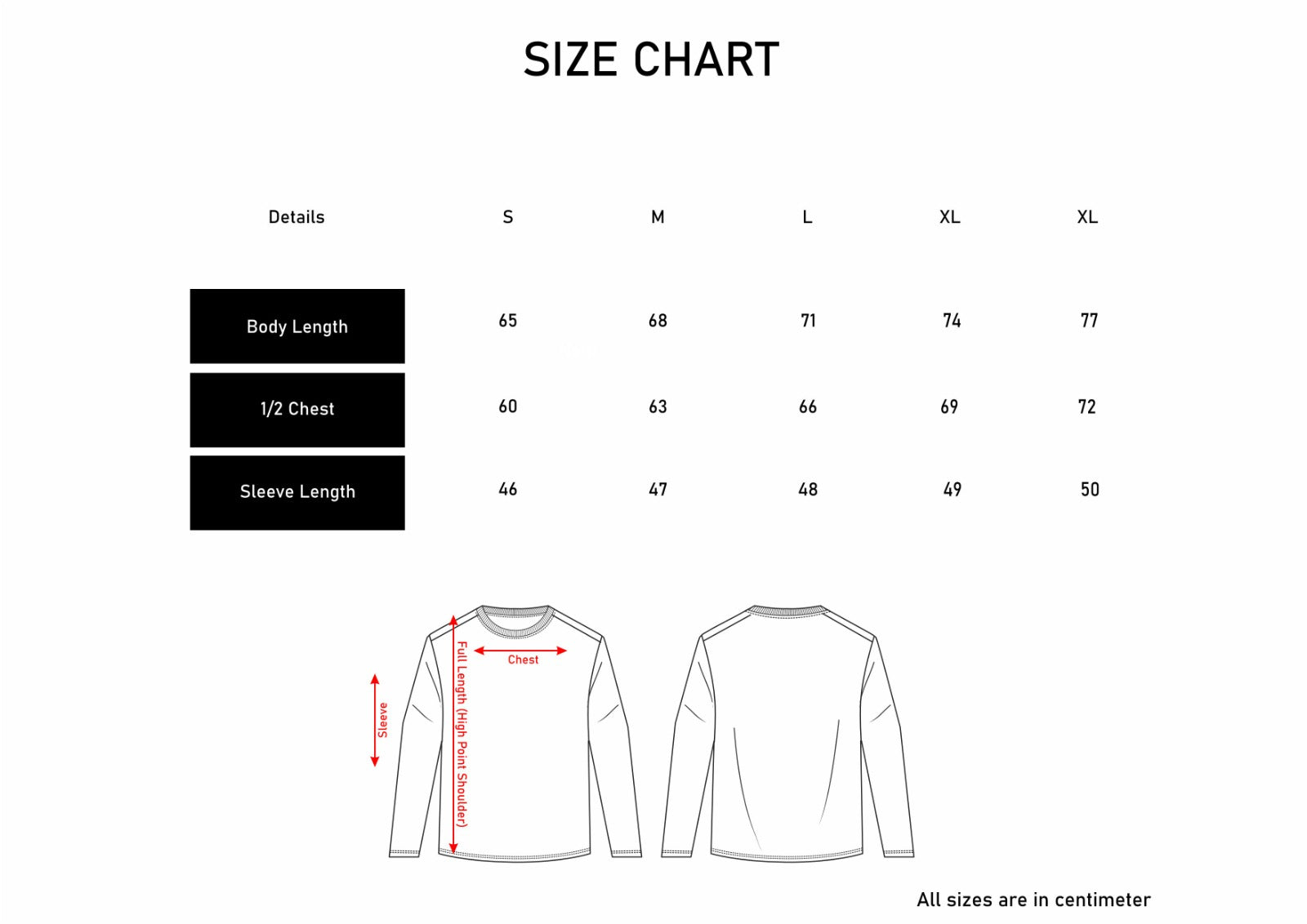 Men Size Chart