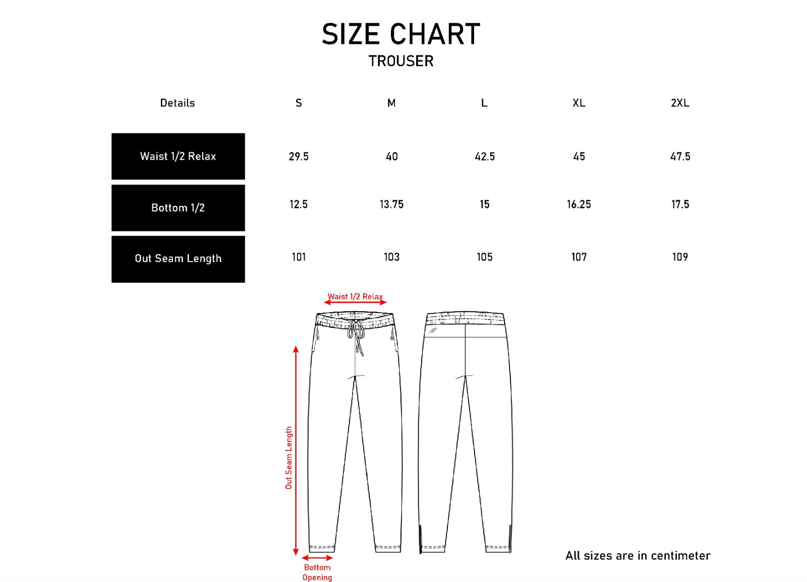 Men Size Chart