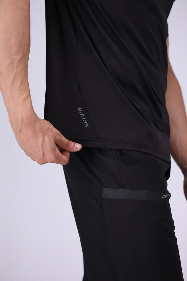 Black One Degree Ultra Light Performance Tee