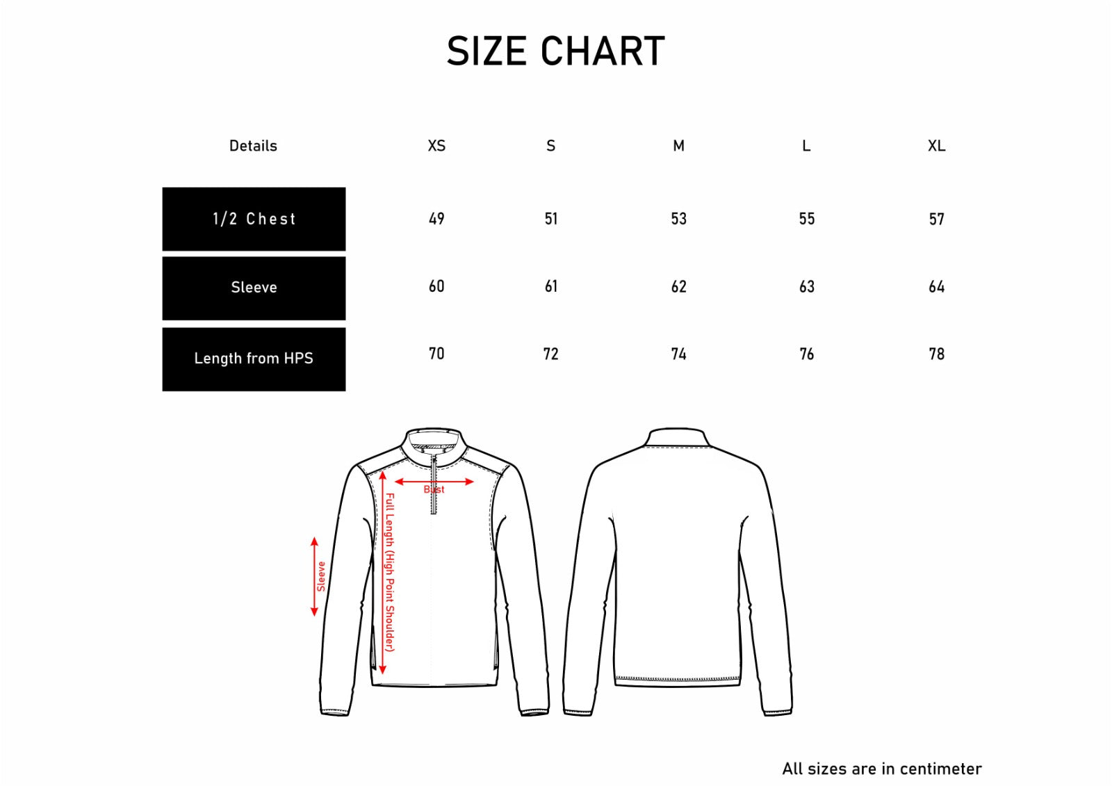 Men Size Chart