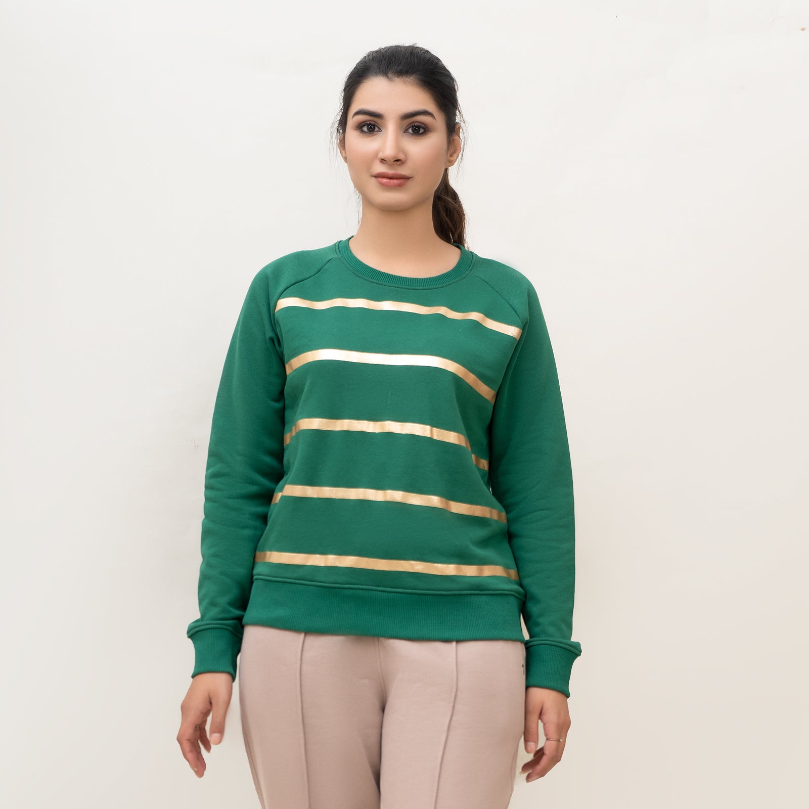Regular Fit Forest Green Sweatshirt