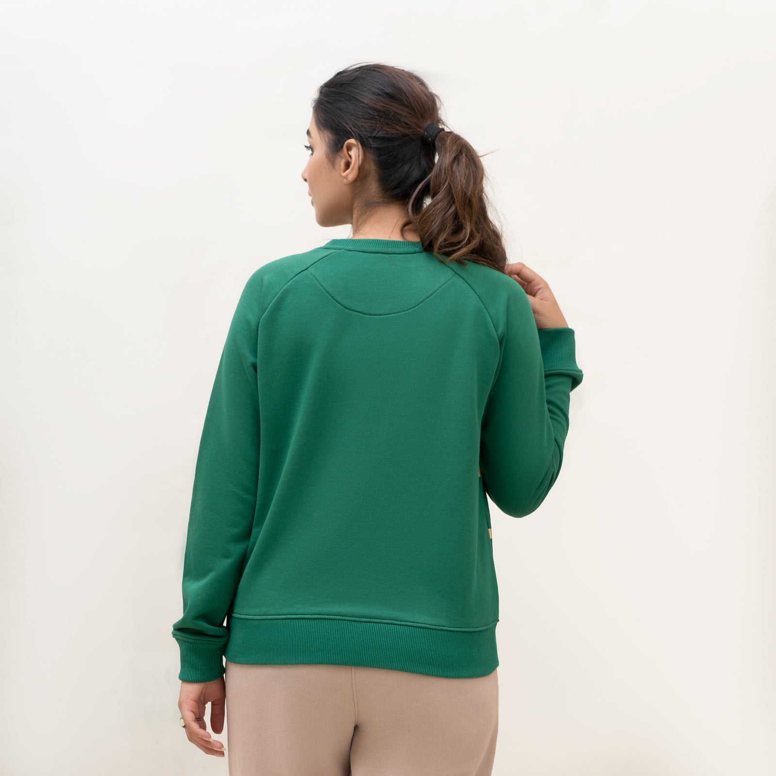 Regular Fit Forest Green Sweatshirt