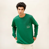 Regular Fit Green SweatShirt