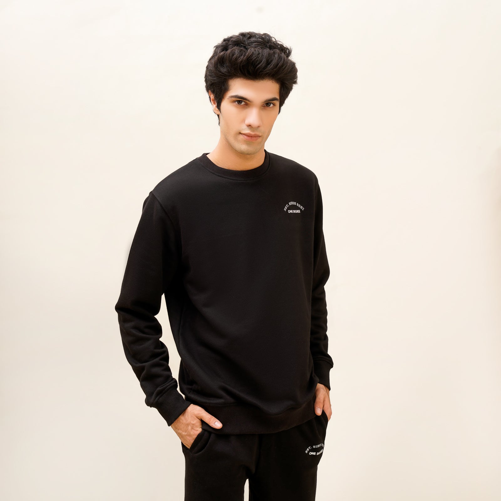 Regular Fit Black Sweatshirt