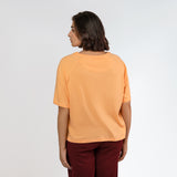 Crop Top Crew Neck Orange T-Shirt