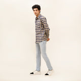 REGULAR FIT CHECKERED  Yellow and Blue SHIRT