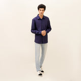 Regular Fit Button Down Navy Shirt