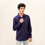 Regular Fit Button Down Navy Shirt