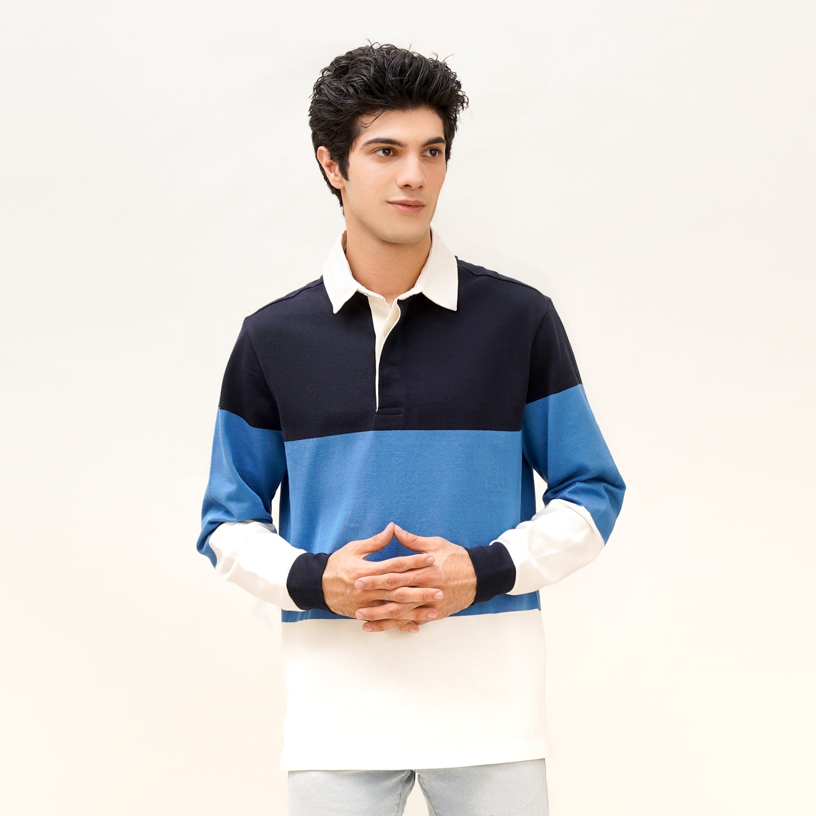 Regular Fit Navy/Light Blue Polo Shirt