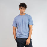 Regular Fit MELANGE CREW NECK  T-Shirt Light Blue