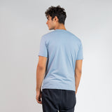 Slim Fit Basic Blue T-Shirt with Pocket