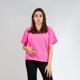 Regular Fit BASIC CREW NECK Pink T-Shirt