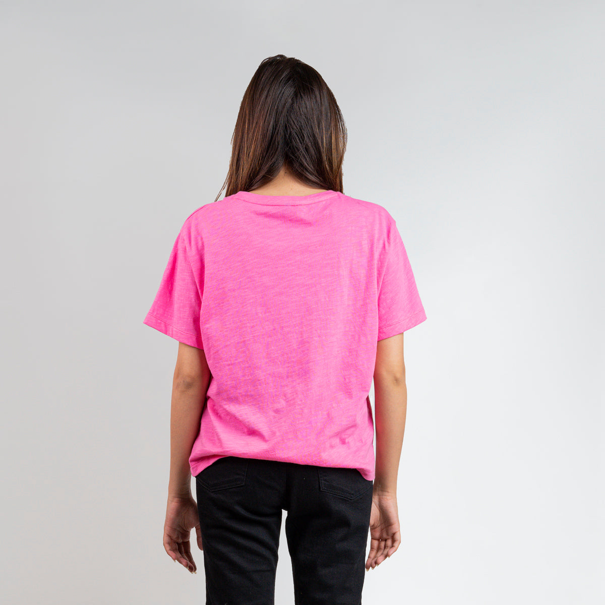 Regular Fit BASIC CREW NECK Pink T-Shirt