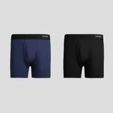 Pack of Two Black and Navy Boxer