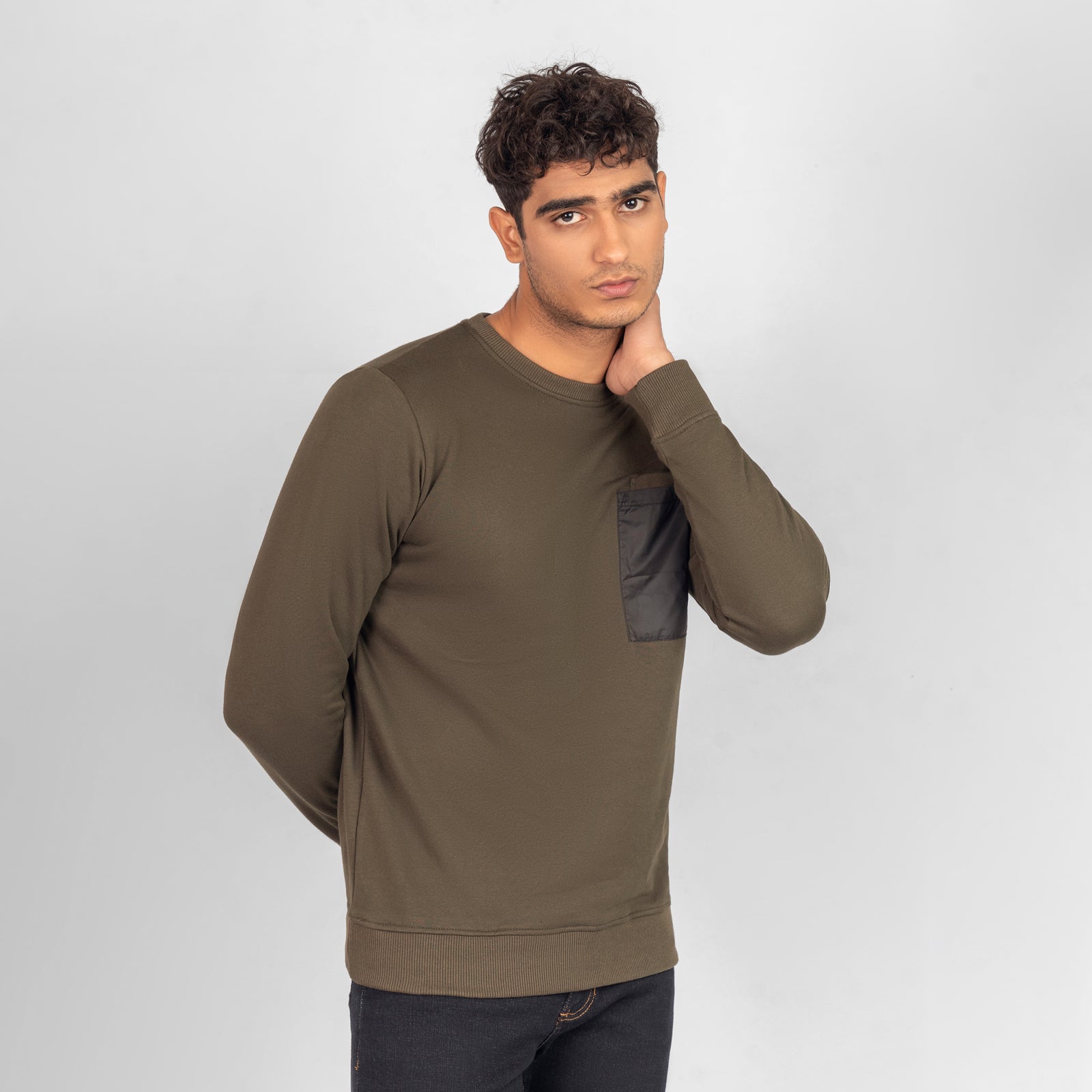Regular Fit Olive SweatShirt