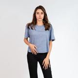 Boxy Fit Jersey Blue T-Shirt